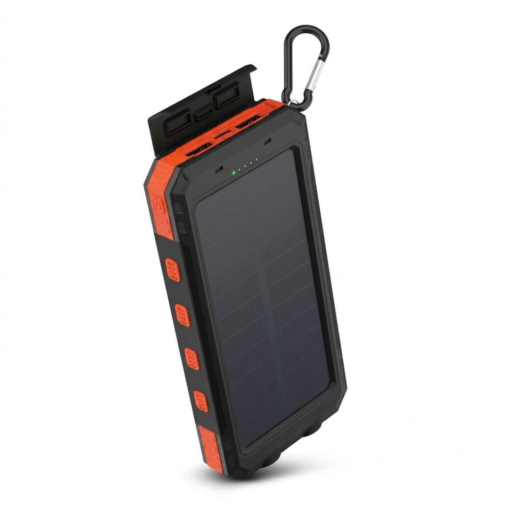 10,000mAh Fast Charge Solar Power Bank with 20W USB-C PD