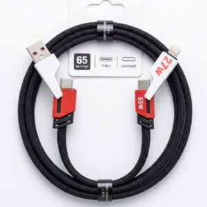 Durable 4-in-1 65W Fast Charging Cable 3ft