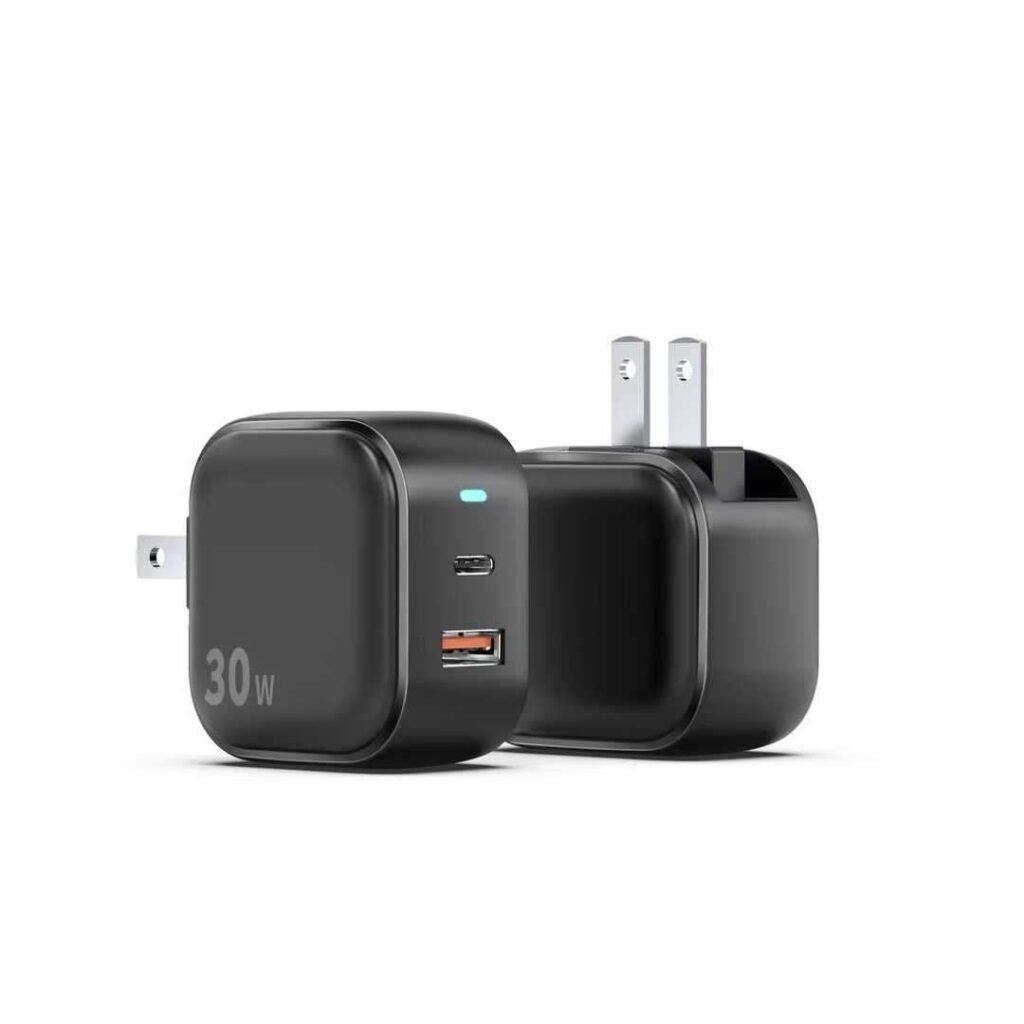 30W Foldable Dual-Port Wall Charger
