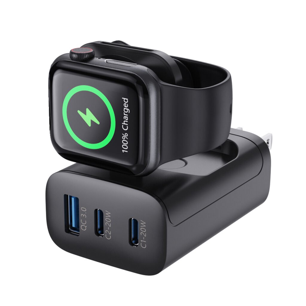 Multi-Port Fast Wall Charger with Smartwatch Charging Stand